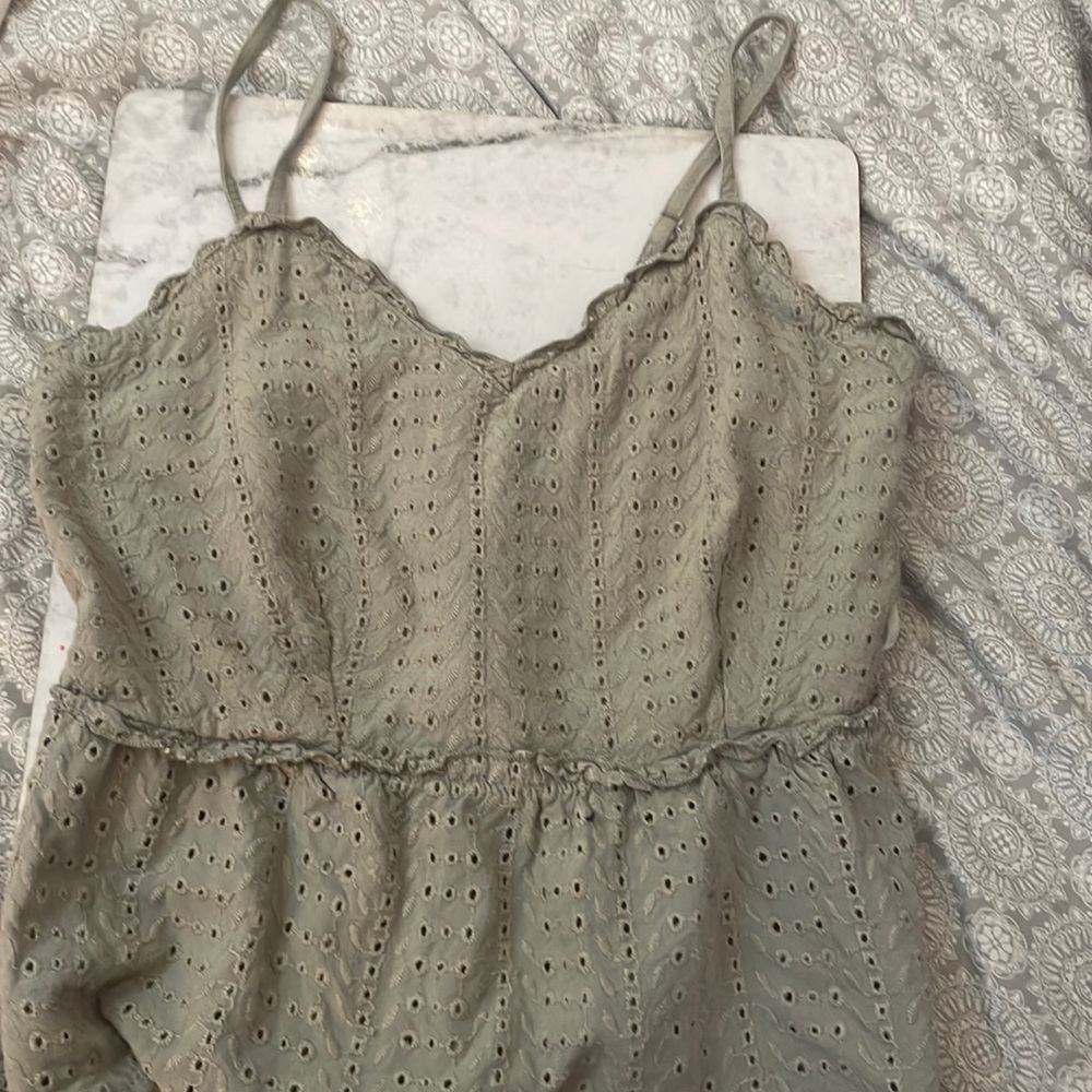 Green flowey tank top